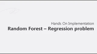 Implement Random Forest in Python on a regression problem