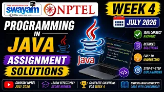 Programming in Java Week 4 Assignment Answers 2026 NPTEL July 2026 NPTEL Assignment Solutions