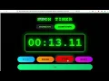 Create Neon Stopwatch Countdown Timer with Glow Effects HTML CSS JavaScript Tutorial