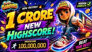 🚨 SUBWAY SURFERS LIVE || Can I Reach 1 Crore Score? 🏃🔥