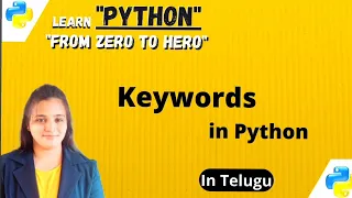 Keywords in Python Python Keywords in Telugu