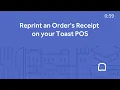 Reprint an Order s Receipt on your Toast POS