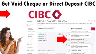How To Get Void Cheque or Direct Deposit Form Online CIBC Bank 2025