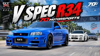 R34 GT R V Spec II Heaven! | 70 Motorsports