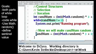 While Loops and Random Numbers Lecture