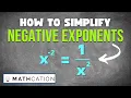 How to simplify Negative Exponents using the Negative Exponent Rule