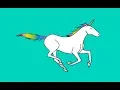 Galloping running Unicorn Animation