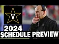 Vanderbilt 2024 Schedule Breakdown