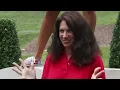 Woman soaked in red shirt