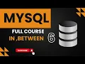 SQL IN NOT IN BETWEEN NOT BETWEEN Explained SQL Tutorial for Beginners with Examples