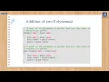 Lecture 7 Polynomial Representation by Linked List