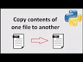 Copy contents of one file to another file in Python