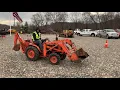 Kubota B7100 Diesel Tractor Loader Backhoe 4x4