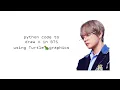 Program to draw V in BTS using turtle graphics