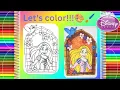 DISNEY princess TANGLED RAPUNZEL coloring kids coloring learn how to color