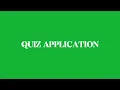 Simple Online Quiz Application Django Implementation