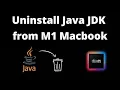 How to Uninstall Java JDK on MacBook Using Terminal M3