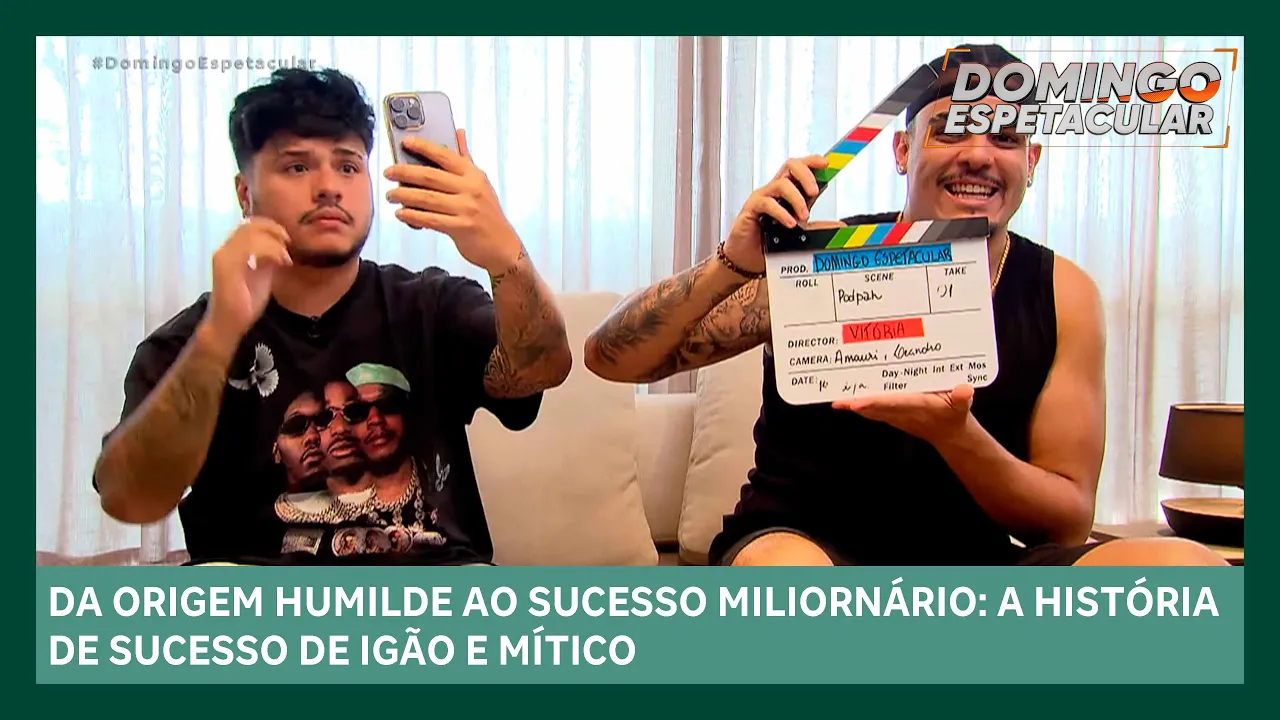 Conheça a história de superação dos criadores do podcast Podpah | Domingo Espetacular