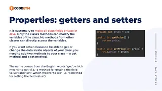 Getter and Setter in Java CodeGym University Course