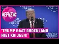 Lagu Trump arriveert in stijl bij WEF: 'Ik wil dat stuk ijs hebben!'