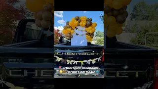 School Spirit Parade Float Brown Gold Balloon Arch DIY Garland
