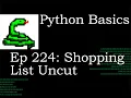 Python Basics Shopping List Uncut