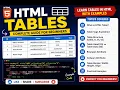 HTML Tables Tutorial for Beginners table tr th td rowspan colspan with Examples