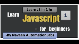 Learn basics of JavaScript For Absolute Beginners - Part