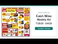 Cash Wise Weekly Ad 26 - 26 Top 10 Deals