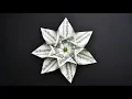 EASY Money FLOWER out of 7 dollar bills I like it Origami Tutorial DIY NProkuda