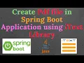 How to create pdf file in spring boot application using iText library