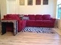 CINDY CRAWFORD STLYE RED SECTIONAL FOR SALE