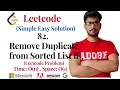 82 Remove Duplicates from Sorted List II Leetcode Problem Leetcode Solution Linkedlist