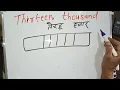 Thirteen Thousand only 13000 Number Spelling Hindi English Mein Hindi