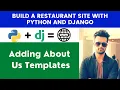 Adding About Us Templates Build A Restaurant Site With Python and Django