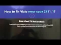 Vizio error code 2411 - 1