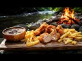 Crispy Chicken Cordon Bleu Golden Fries Creamy Mushroom Sauce