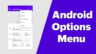 Options Menu in Android Android Tutorial for Beginners