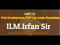 ICT Unit 10 - PHP PHP Lab works 1-3