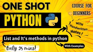 One Shot Lists and it s Methods Python for Beginners