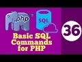 36-Basic SQL Commands for PHP in HINDI Create Insert Select in SQL Hindi