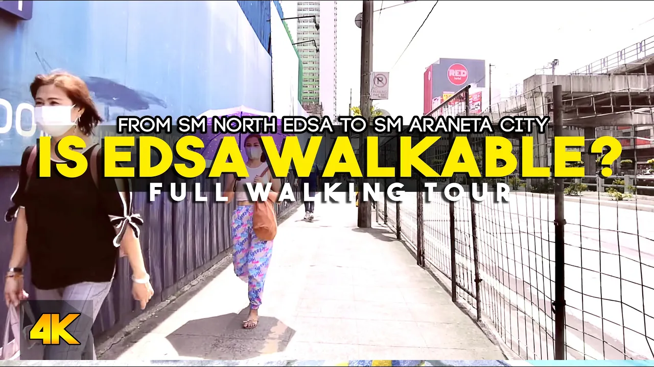 SM North EDSA to SM Cubao Walking Tour: A 5.2 km Walk Exploring EDSA Footbridges and Sidewalks