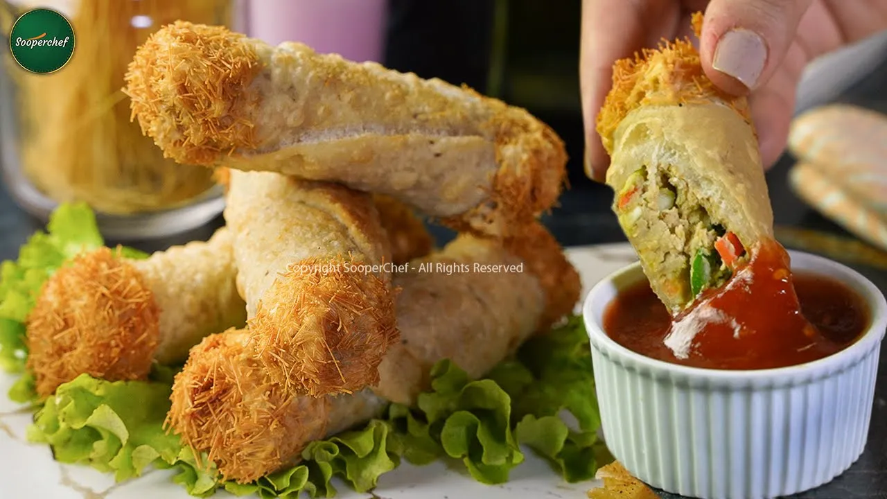 Vermicelli Kabab Chicken Rolls   A Crunchy Iftar Special Recipe By SooperChef
