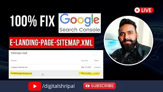 How to fix e-landing-page-sitemap.xml in google search console 100% working