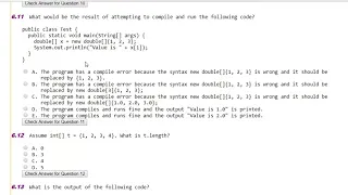 CH6 1-D Array part 1 MCQ Java Language