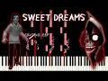 Jeff The Killer Theme Sweet Dreams Piano Tutorial Synthesia Cover