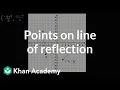 Points on line of reflection Transformations Geometry Khan Academy