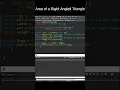Java Program to find Area of a Right Angled Triangle