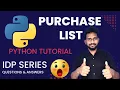 Python IDP Exam purchase list Question Answer How Pass test Python Tutorial