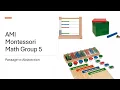 Introduction to Group 5 Montessori Math Passage to Abstraction Bead Frames Racks Tubes